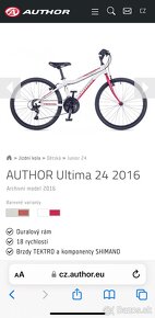 Predam dievcensky bicykel Author ultima 24” - 2