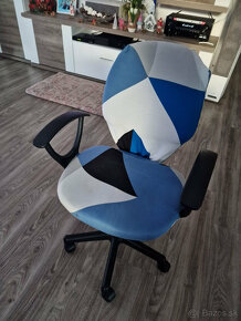 Modrá kancelárska detská stolička - 2