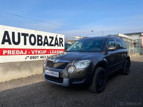 Škoda Yeti 2.0TDi 81kW 4x4, r.v.:2011, xenony, navigácia - 2