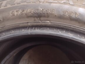 Predám dve letné pneu Bridgestone 275/40R18 - 2