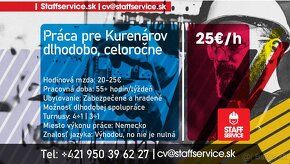 25€/H 6000€ Kurenár Inštalatér Ubytovanie celoročne  - 2