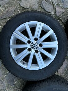 Hliníkove Disky 5x112 VW na Zimných Pneu 195/65 R15 - 2