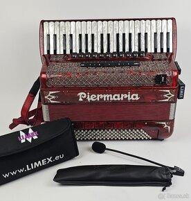 Akordeon harmonika profi Piermaria + Kompletné Midi Limex G5 - 2