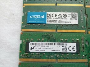 predám pamäte (ram) pre notebooky (sodimm) 8gb DDR4 - 2