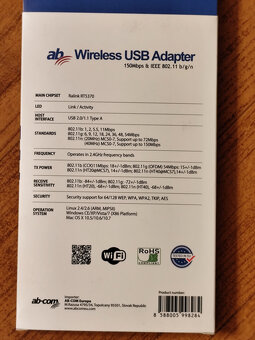 Predám bezdrôtový modul AB Wireless USB Adapter - 2