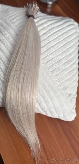 Ruské blond Vlasy na predlzenie 45-48 cm 60 g - 2