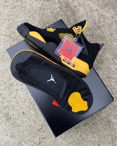 Nike Air Jordan 4 Retro Black Yellow 40 41 42 43 44 45 - 2