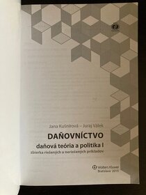 Daňovníctvo - daňová teória a politika I: Zbierka riešených - 2