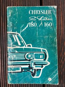 CHRYSLER 180 / 2Litre originalni montazni manual a návod - 2