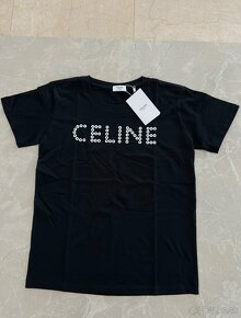 CELINE čierne dámske tričko s nápisom - 2