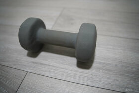 DOMYOS ČINKY NA FITNESS 2 × 5 KG ŠEDÉ - 2