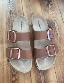 Salamander Šľapky sandále kožené koža 39 typu Birkenstock - 2