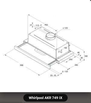 Digestor vstavany Whirlpool AKR 749 IX - 2