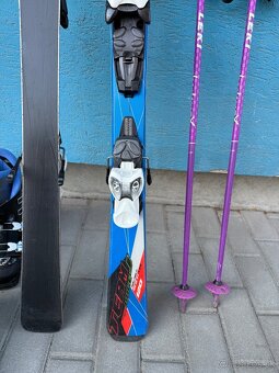 Detské lyže NORDICA 120cm - set lyžiarky, palice - 2