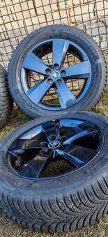 ALU Škoda 5x100 a zimné Hankook 195/60 R16 - 2