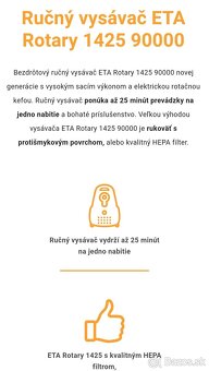 Eta Rotary 1425 90000 ručný vysávač - 2