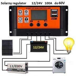 Novy Solarny regulator - 100A (do 60 Voltov) - 2