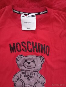 Tričko moschino červené unisex m/l  a farebné s/m - 2