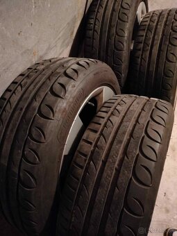 4ks alu disky orig. Škoda 5x112 R17 pneu 205/50 r17 6mm - 2