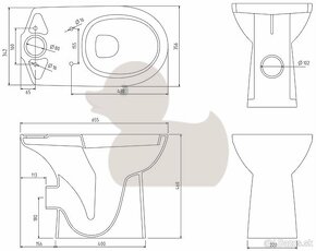 Kombinované WC Kolo Nova Pro keramika  rimfree - 2