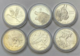 5 Euro Mince Slovensko 2021 Včela medonosná Vlk dravý - 2