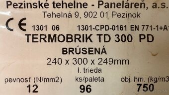 Nová pálená tehla TermoBRIK TD 300 - 2