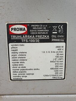 Stolárska frézka TFS-100/30 - 2