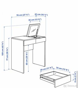 Kozmeticky/toaletny stolik BRIMNES - 2