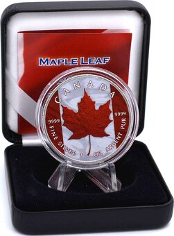 Investicne striebro mince minca Maple Leaf - 2