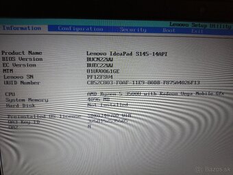 Lenovo Ideapad S145 RYZEN 5/ na doplnenie, diely - 2