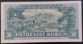 50 KORÚN ČSR ROK 1948 VZÁCNA SÉRIA A8 M.R.ŠTEFÁNIK-PERFOROVA - 2