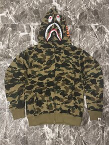 Bape Shark Hoodie Mikina Zelená - 2