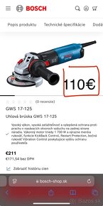 BOSCH GWS 17 - 125 S PROFESSIONAL Uhlová brúska - 2