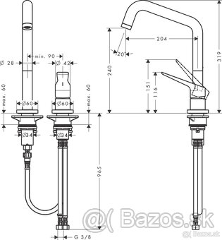 predam Axor Citterio M 2-otv kuchynsku bateriu - 2