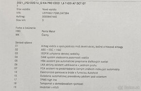 KIA PRO CEED 1,6 T-GDi A7 DCT GT, automat - 2