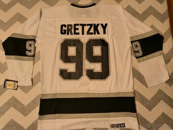 Novy Hokejovy dres Biely Wayne Gretzky Los Angeles Kings L - 2