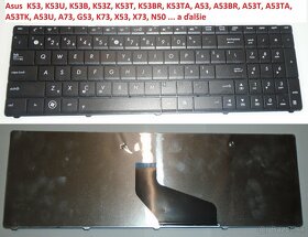 Klavesnice Asus K53, K53U// A55A K55A R500 X751 X752 A751LA - 2