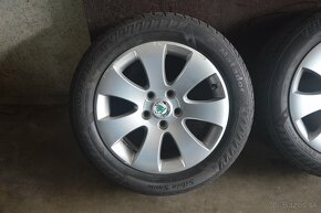 Original elektrony Škoda 5x112 R16 +zimné pneu 205/55 r16 - 2