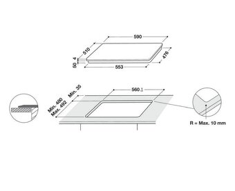 Biela nova indukcna doska whirlpool - 2