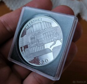 Strieborna minca 20 dollars Helsinki v PROOF - 2