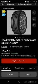 Nove letne pneumatiky 215/50 r18 Good Year - 2