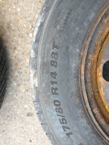 Predam 2ks celorocne 175/80 r14 disky 5x100 - 2