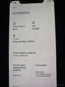 Predám mobil Xiaomi MI 8, 6GB Ram / 64GB. - 2