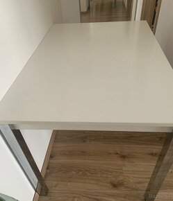 Jedálenský stôl biely 120x80 - 2