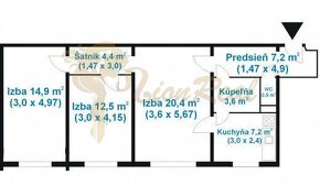 3-izb. byt, Andreja Mráza, Ružinov, pôvodný stav - 2