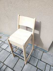 Drevená barová stolička IKEA NORRÅKER, breza, 74cm - 2