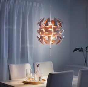 Nová, nepoužitá závesná lampa IKEA PS 2014 - biela/medená - - 2