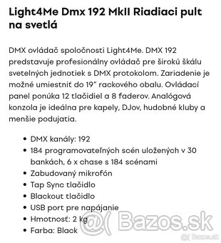 Dmx ovladac na svetla - 2