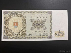 ►►►5000 Slovenských korún r. 1944 3Lk aUNC◄◄◄ - 2