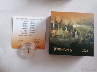 investičné strieborné mince lord of the rings proof gondor - 2